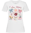 Женская футболка I am mom Белый фото