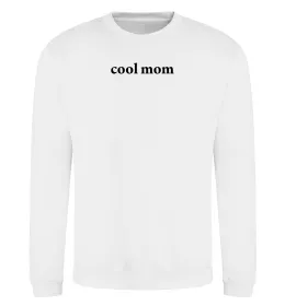 Свитшот Cool mom ВИШИВКА Белый фото