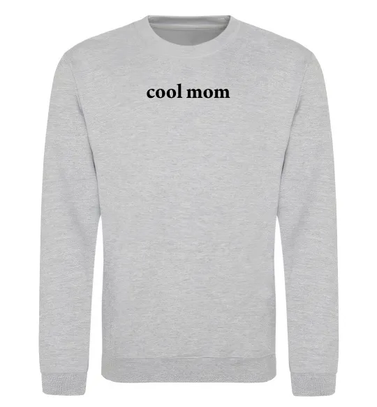 Свитшот Cool mom ВИШИВКА Серый меланж фото
