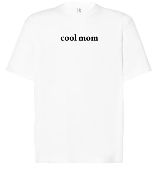 Футболка Оверсайз Cool mom ВИШИВКА Білий фото