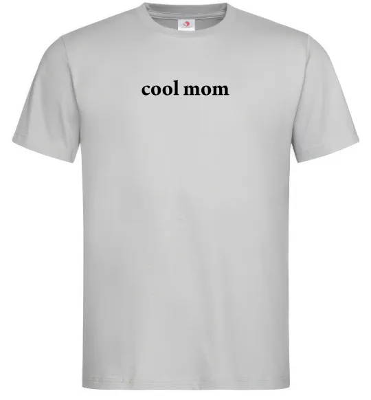 Мужская футболка Cool mom ВИШИВКА Серый фото