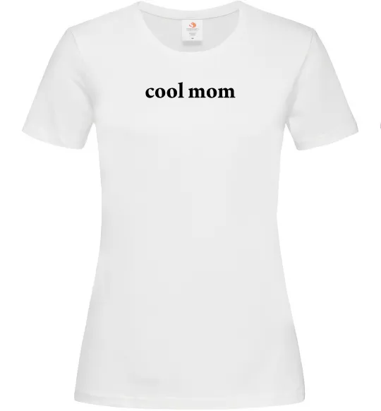 Женская футболка Cool mom ВИШИВКА Белый фото