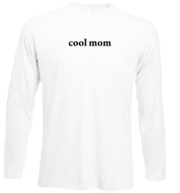 Лонгслив Cool mom ВИШИВКА Белый фото