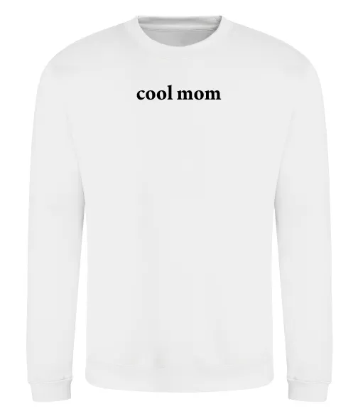 Світшот Cool mom ВИШИВКА Білий фото