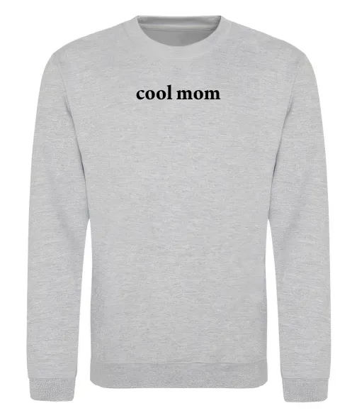 Світшот Cool mom ВИШИВКА Сірий меланж фото