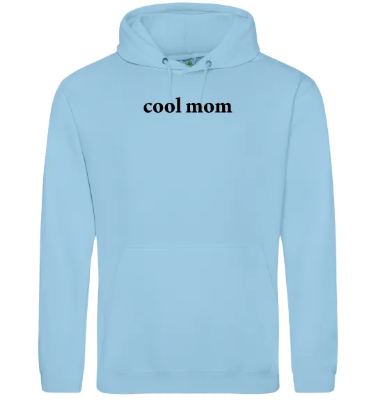 Женская толстовка (худи) Cool mom ВИШИВКА Голубой фото