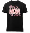 Мужская премиум футболка Best mom ever flowers Черный фото