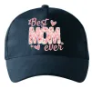 Кепка Best mom ever flowers Темно-синий фото