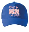 Кепка Best mom ever flowers Ярко-синий фото