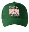 Кепка Best mom ever flowers Темно-зеленый фото