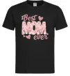 Мужская футболка Best mom ever flowers Черный фото