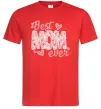 Мужская футболка Best mom ever flowers Красный фото