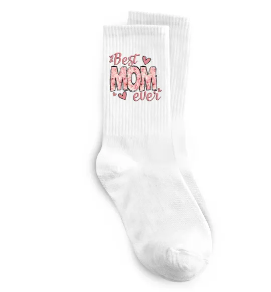 Носки Best mom ever flowers Белый фото