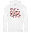 Женская толстовка (худи) Best mom ever flowers Белый фото