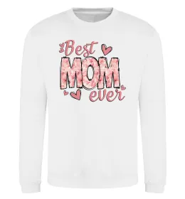 Свитшот Best mom ever flowers Белый фото