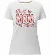 Женская премиум футболка Best mom ever flowers Белый фото