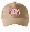 Кепка Best mom ever flowers Песочный фото