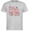 Мужская футболка Best mom ever flowers Серый фото