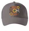 Кепка Best mom sunflowers Серый фото