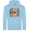 Женская толстовка (худи) Best mom sunflowers Голубой фото
