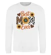 Свитшот Best mom sunflowers Белый фото