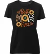 Женская премиум футболка Best mom sunflowers Черный Женская премиум футболка Best mom sunflowers Черный фото