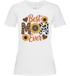 Женская футболка Best mom sunflowers Белый Женская футболка Best mom sunflowers Белый фото