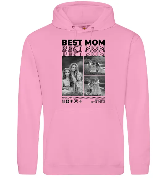 Женская толстовка (худи) Best mom фото Розовый фото