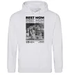 Женская толстовка (худи) Best mom фото Серый меланж фото
