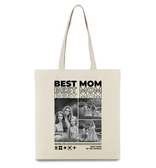 Эко-сумка Best mom фото Бежевый фото