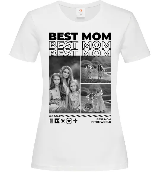 Женская футболка Best mom фото Белый фото