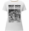 Женская премиум футболка Best mom фото Белый фото