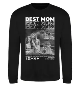 Свитшот Best mom фото Черный фото