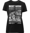 Женская премиум футболка Best mom фото Черный фото