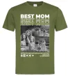 Мужская футболка Best mom фото Оливковый фото
