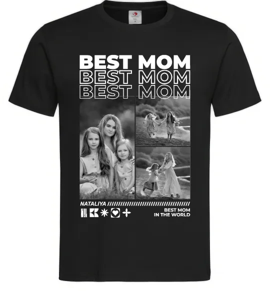Мужская футболка Best mom фото Черный фото