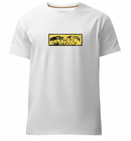 Чоловіча преміум футболка Набір з 4 патчів ДжоДжо Білий фото