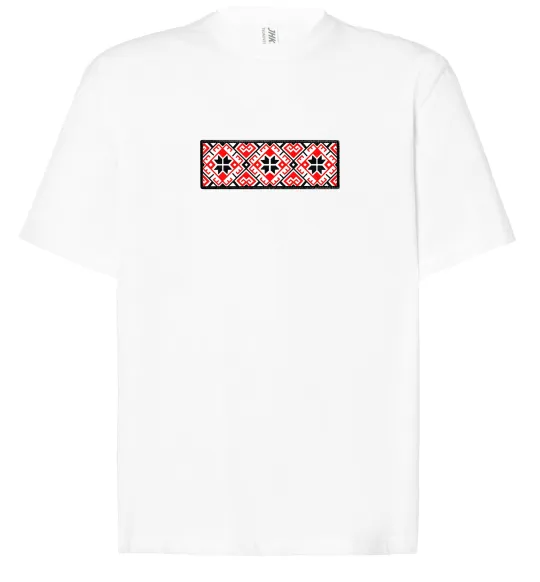 Футболка Оверсайз Набір з 4 патчами Ukrainian style Білий фото