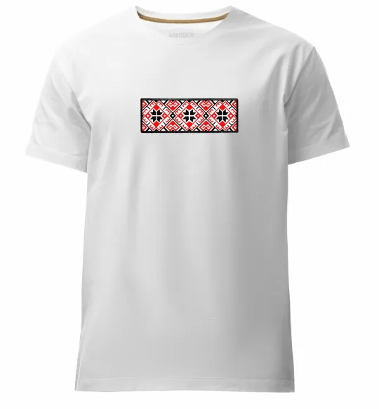 Мужская премиум футболка Набір з 4 патчами Ukrainian style Белый фото