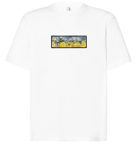 Футболка Оверсайз Комплект з 4 патчами Українські мотиви Білий фото