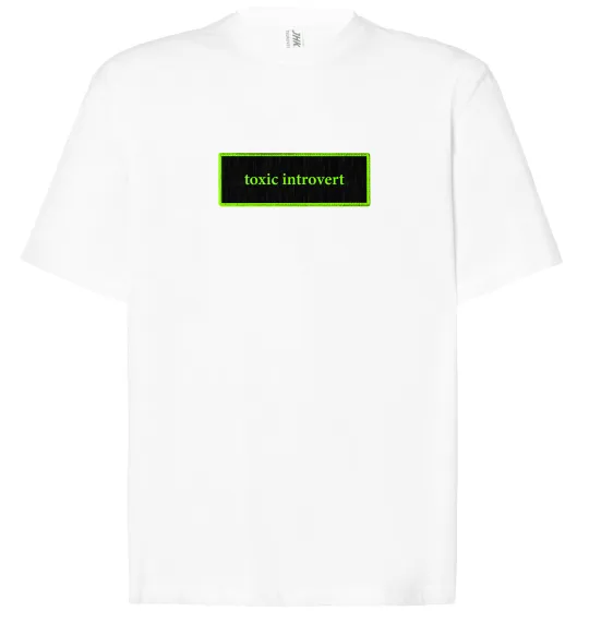 Футболка Оверсайз Набір з 4 патчів з написами Белый фото