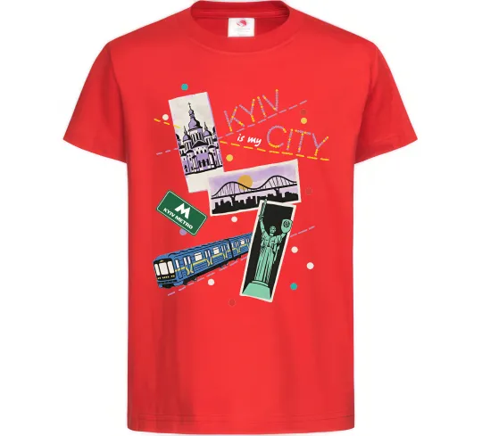 Детская футболка Kyiv is my city Красный фото
