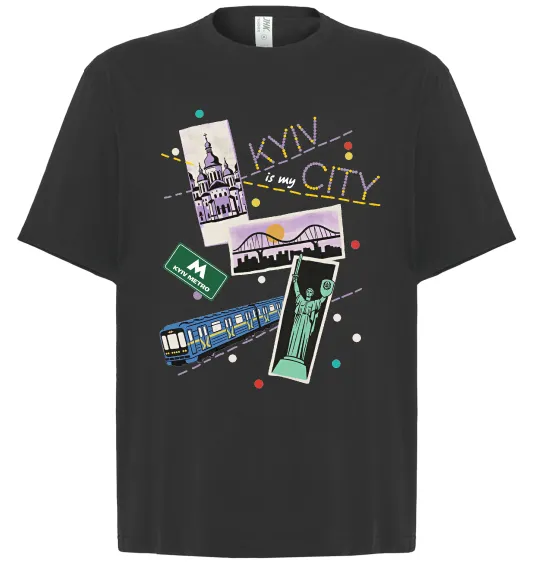 Футболка Оверсайз Kyiv is my city Черный фото
