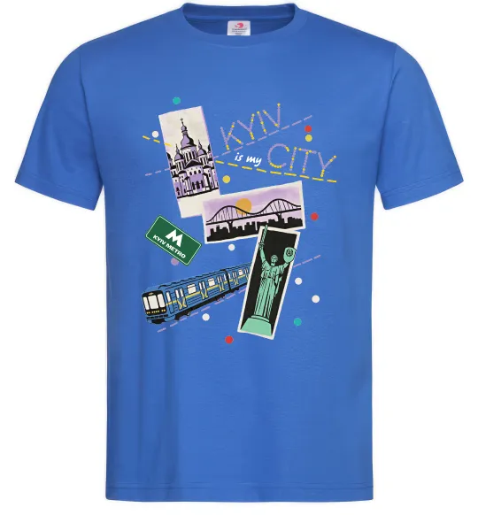 Мужская футболка Kyiv is my city Ярко-синий фото