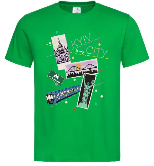 Мужская футболка Kyiv is my city Зеленый фото