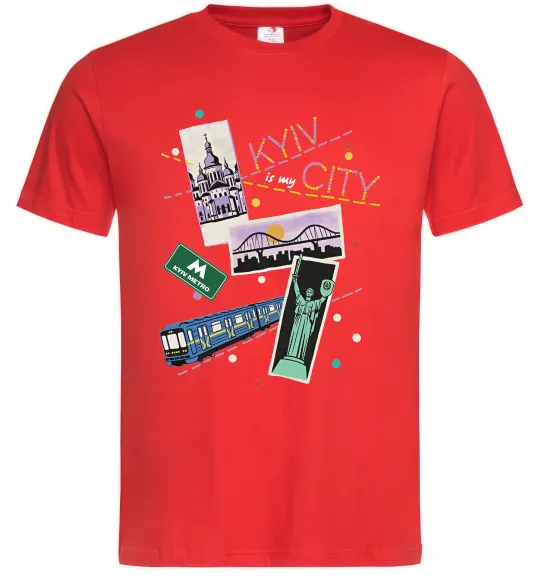 Мужская футболка Kyiv is my city Красный фото