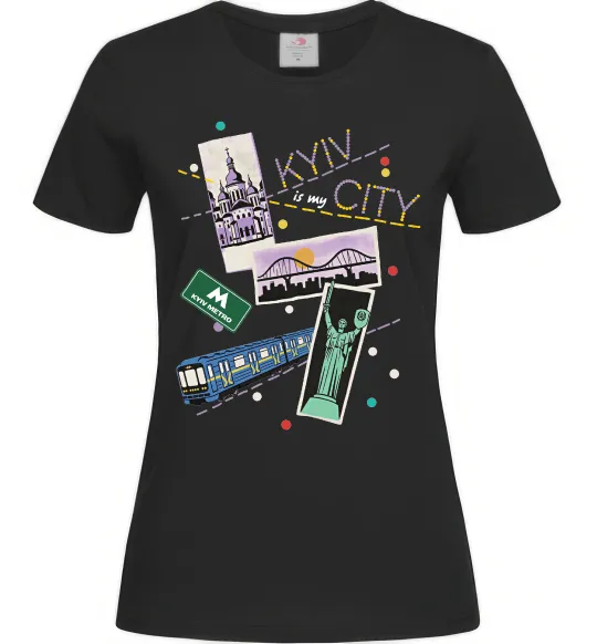 Женская футболка Kyiv is my city Черный фото