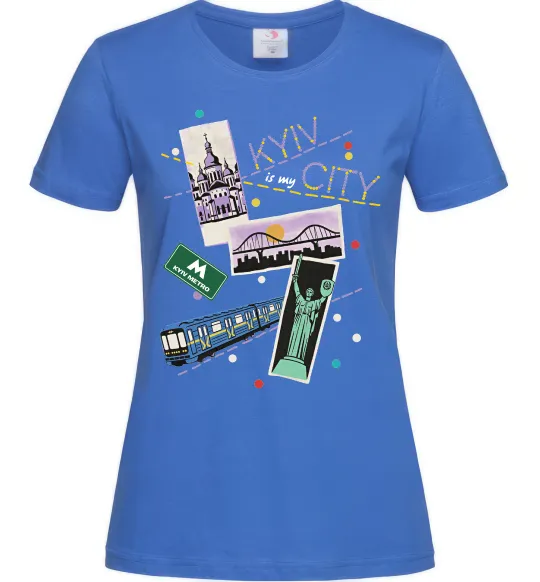 Женская футболка Kyiv is my city Ярко-синий фото