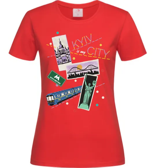 Женская футболка Kyiv is my city Красный фото