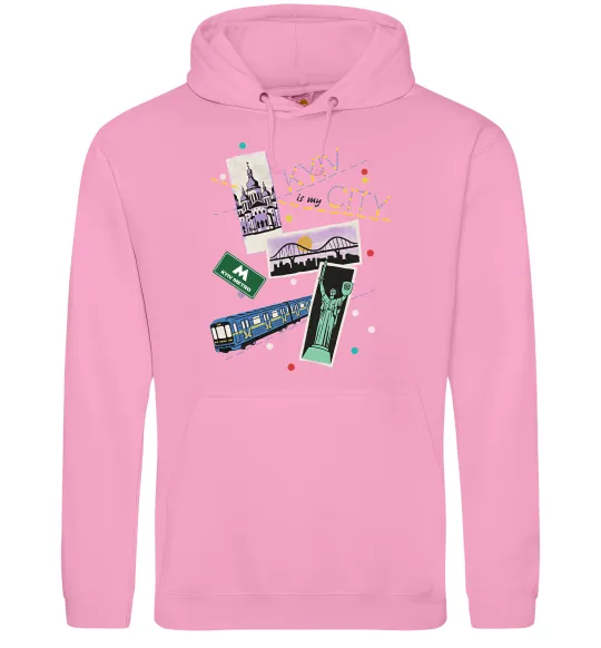 Мужская толстовка (худи) Kyiv is my city Розовый фото